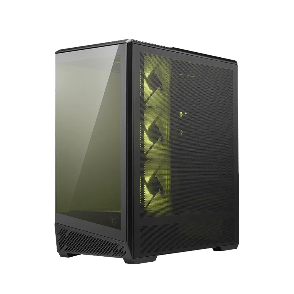 MSI MAG PANO 130R PZ Mid Tower Front Side & Left Side Tempered Glass Panel Case With 4 ARGB Fans - Black