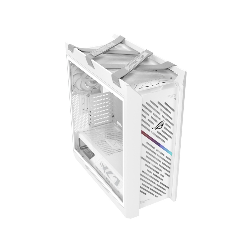 Asus Rog Strix Helios II GX601S EATX Mid-Tower Aluminum Frame Fornt & Left Side Tempered Glass Panel Case - White