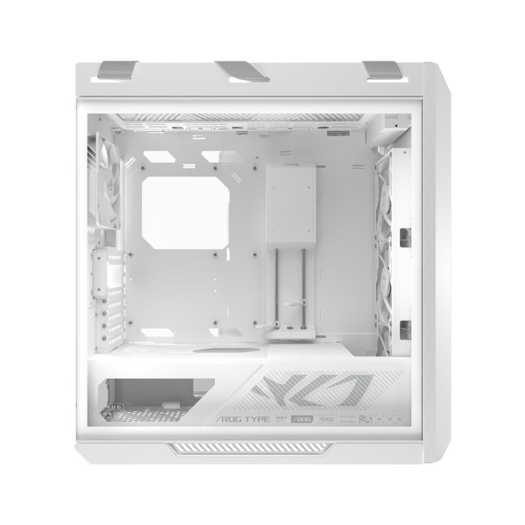 Asus Rog Strix Helios II GX601S EATX Mid-Tower Aluminum Frame Fornt & Left Side Tempered Glass Panel Case - White
