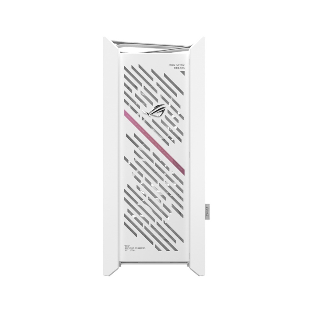 Asus Rog Strix Helios II GX601S EATX Mid-Tower Aluminum Frame Fornt & Left Side Tempered Glass Panel Case - White