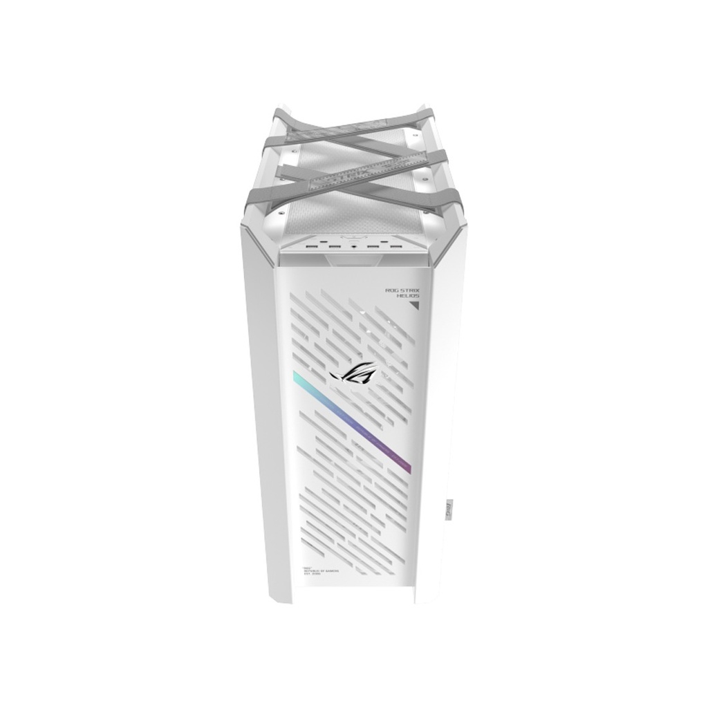 Asus Rog Strix Helios II GX601S EATX Mid-Tower Aluminum Frame Fornt & Left Side Tempered Glass Panel Case - White