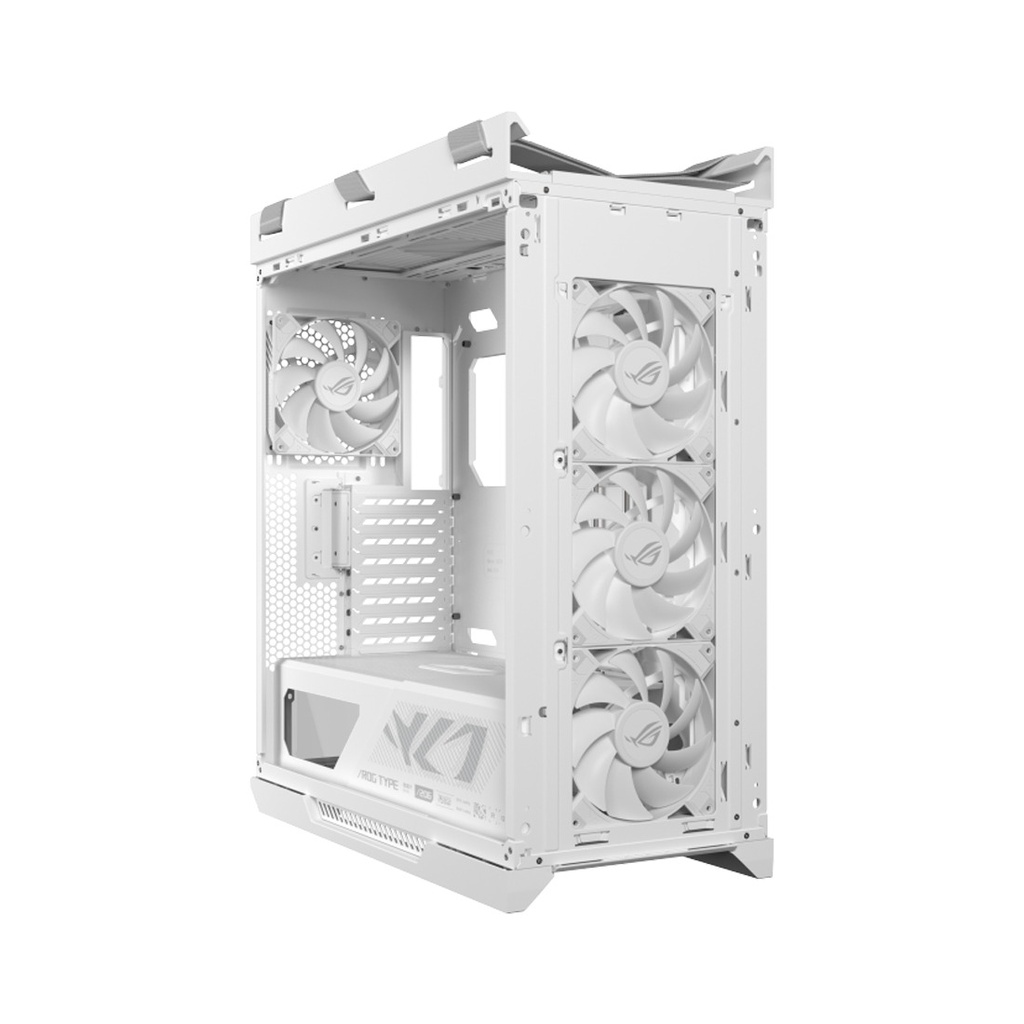 Asus Rog Strix Helios II GX601S EATX Mid-Tower Aluminum Frame Fornt & Left Side Tempered Glass Panel Case - White