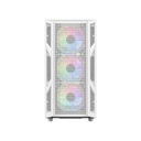 GameOn Trident IV-A PowerForge Series Mid Tower Gaming Case with 750W Power Supply Pre-Installed (4 ARGB Fans Included) - White