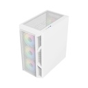 GameOn Trident IV-A PowerForge Series Mid Tower Gaming Case with 750W Power Supply Pre-Installed (4 ARGB Fans Included) - White