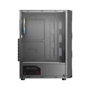 GameOn Trident III-M PowerForge Series Mid Tower Gaming Case With 750W Power Supply Pre-Installed (4 ARGB Fans Included) - Black