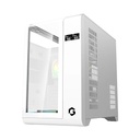 GameOn Infinity Midnight Series ARGB Mid Tower Gaming Case With (4 ARGB Fans Included) - White