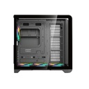 GameOn Infinity Midnight Series ARGB Mid Tower Gaming Case With (4 ARGB Fans Included) - Black