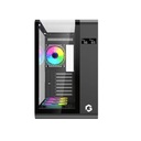 GameOn Infinity Midnight Series ARGB Mid Tower Gaming Case With (4 ARGB Fans Included) - Black