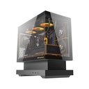 DarkFlash FLOATRON F1 Micro ATX Gaming Case (Fans Not Included) - Black