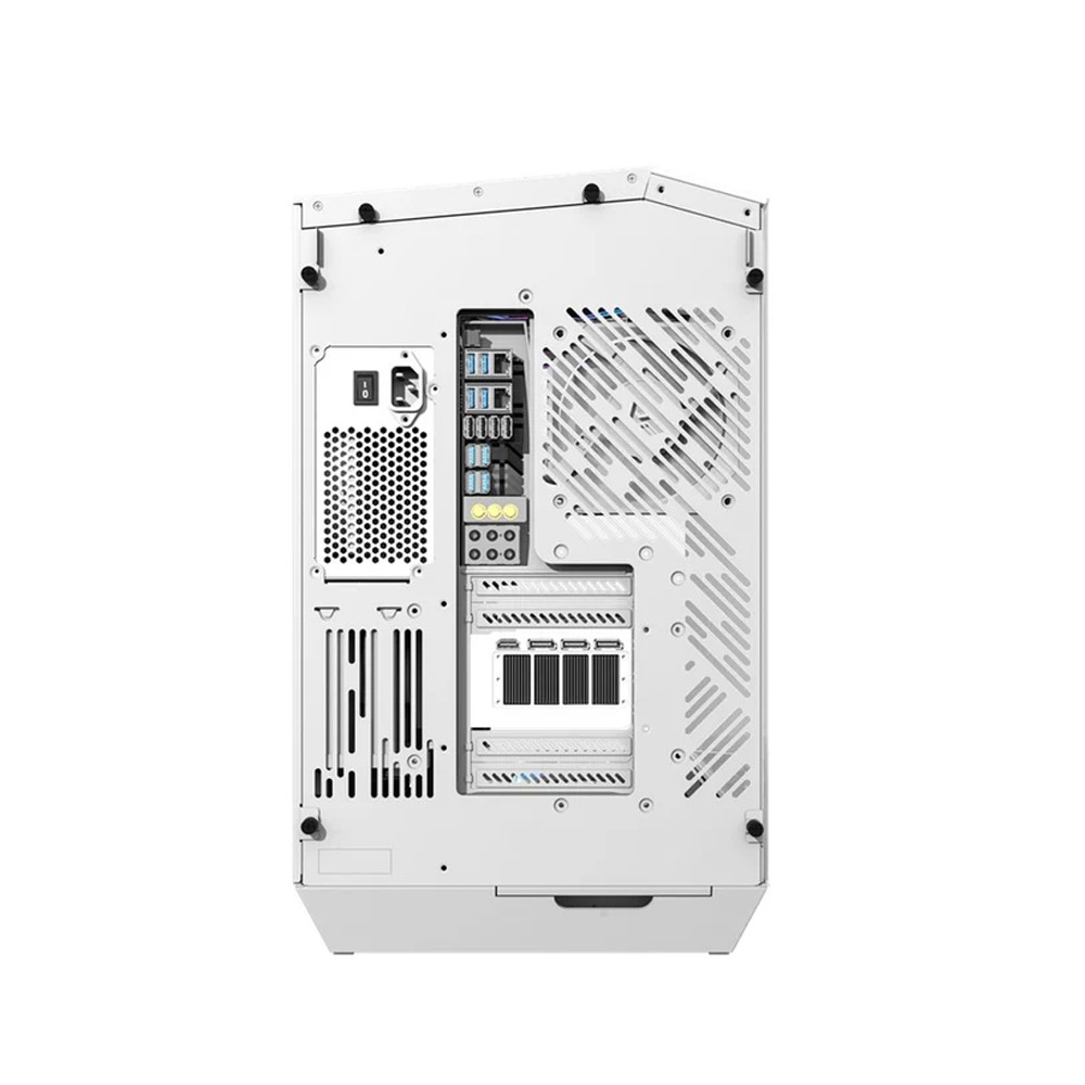 DarkFlash DY470 ATX Mid Tower Gaming Case With 4 ARGB Fans Included - White