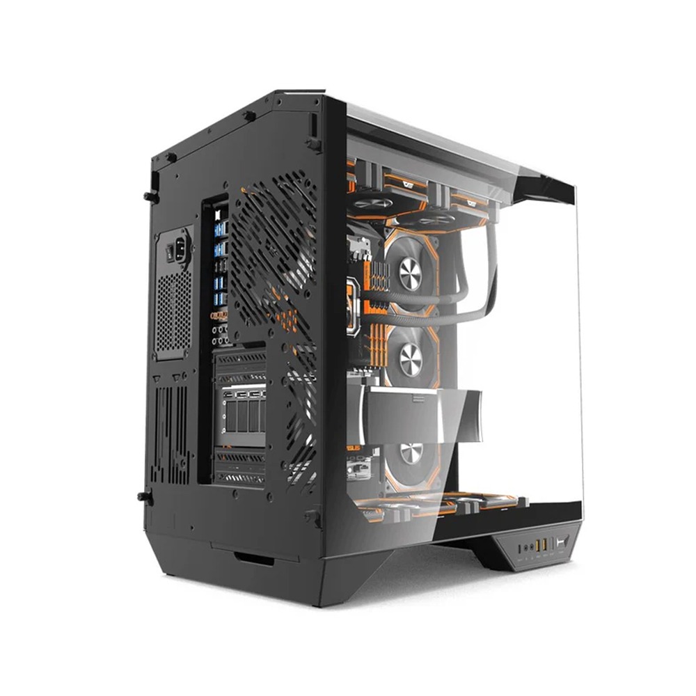 DarkFlash DY470 ATX Mid Tower Gaming Case With 4 ARGB Fans Included - Black
