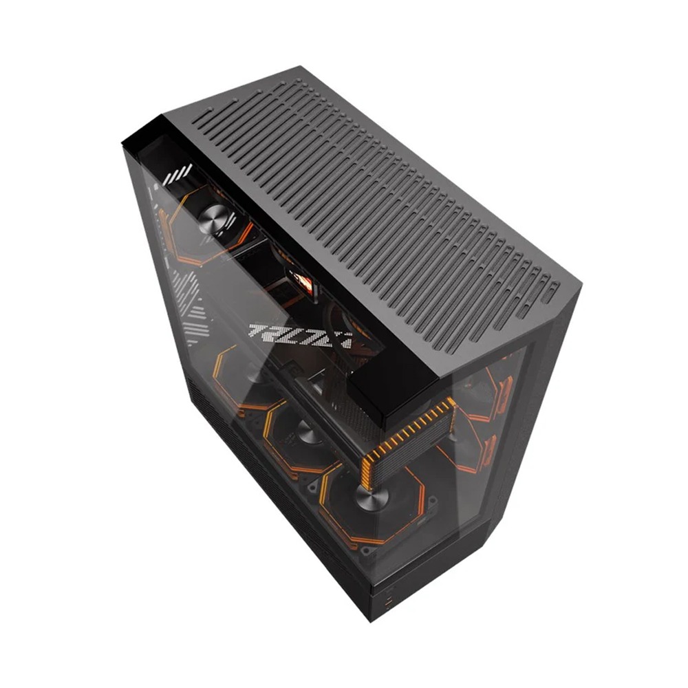 DarkFlash DY460 ATX Mid Tower Gaming Case With 4 ARGB Fans Included - Black