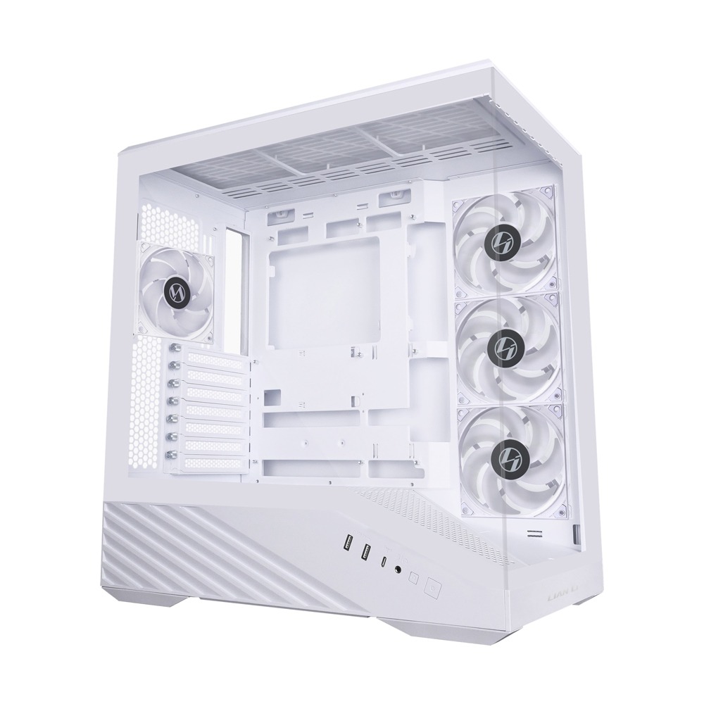 LIAN LI Vector V100 E-ATX Mid Tower Gaming Case With (4 ARGB Fans Included) - White
