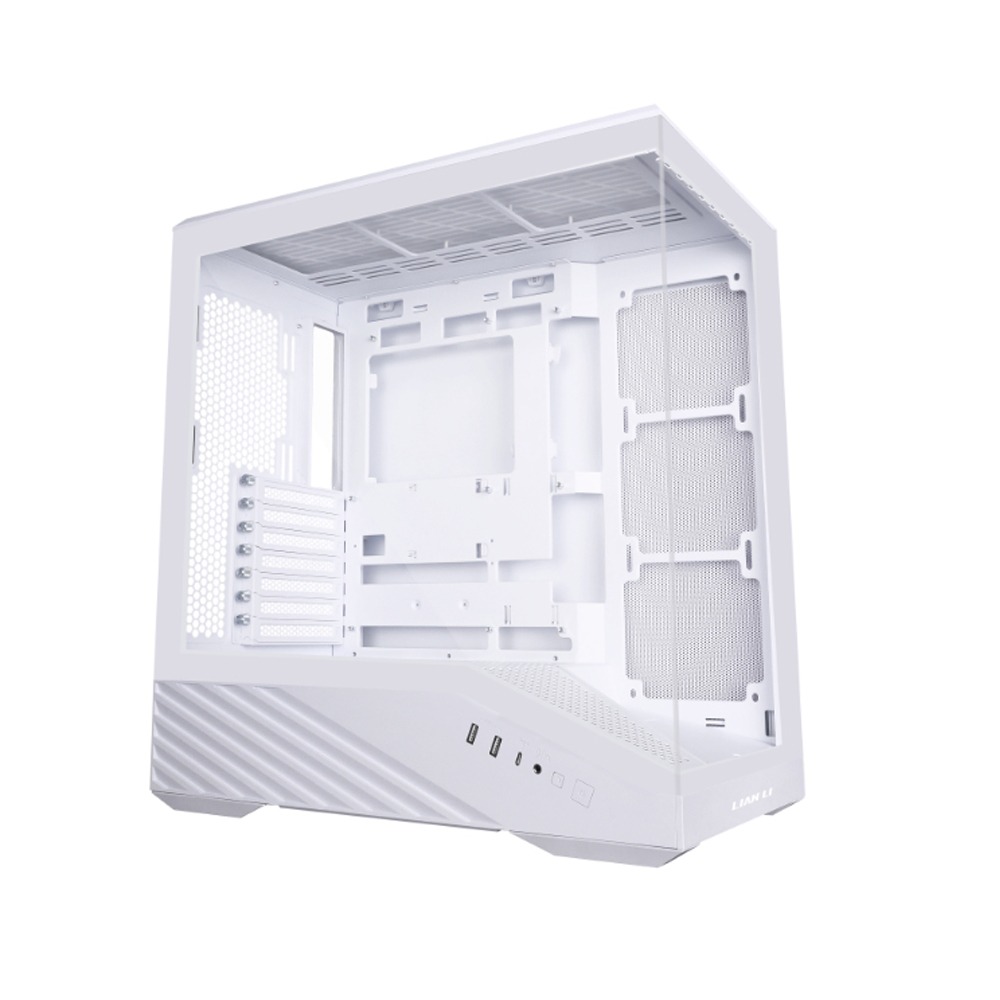 LIAN LI Vector V100 E-ATX Mid Tower Gaming Case With (4 ARGB Fans Included) - White