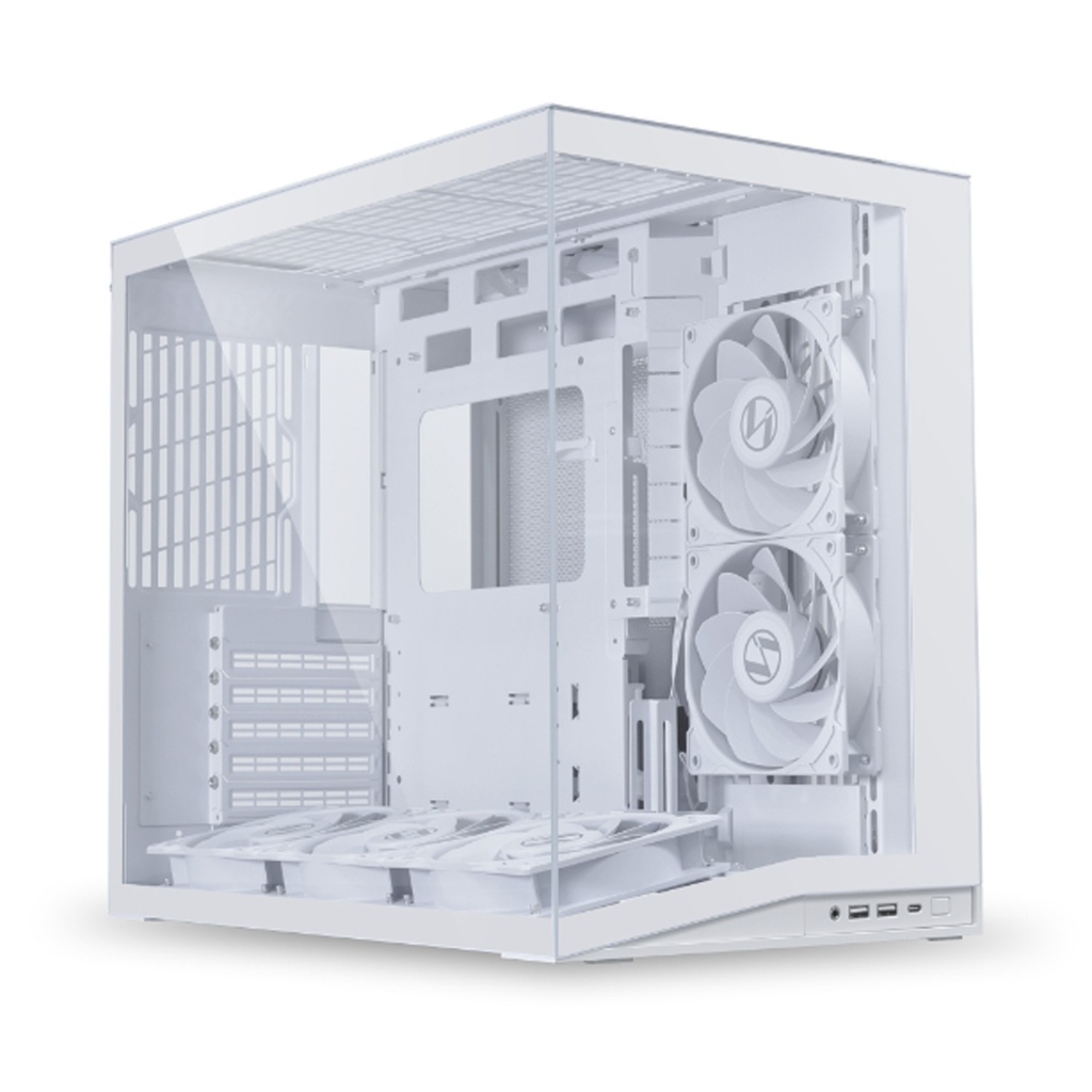 LIAN LI O11 Dynamic Mini V2 ATX Mid Tower Gaming Case (Fans Not Included) - White