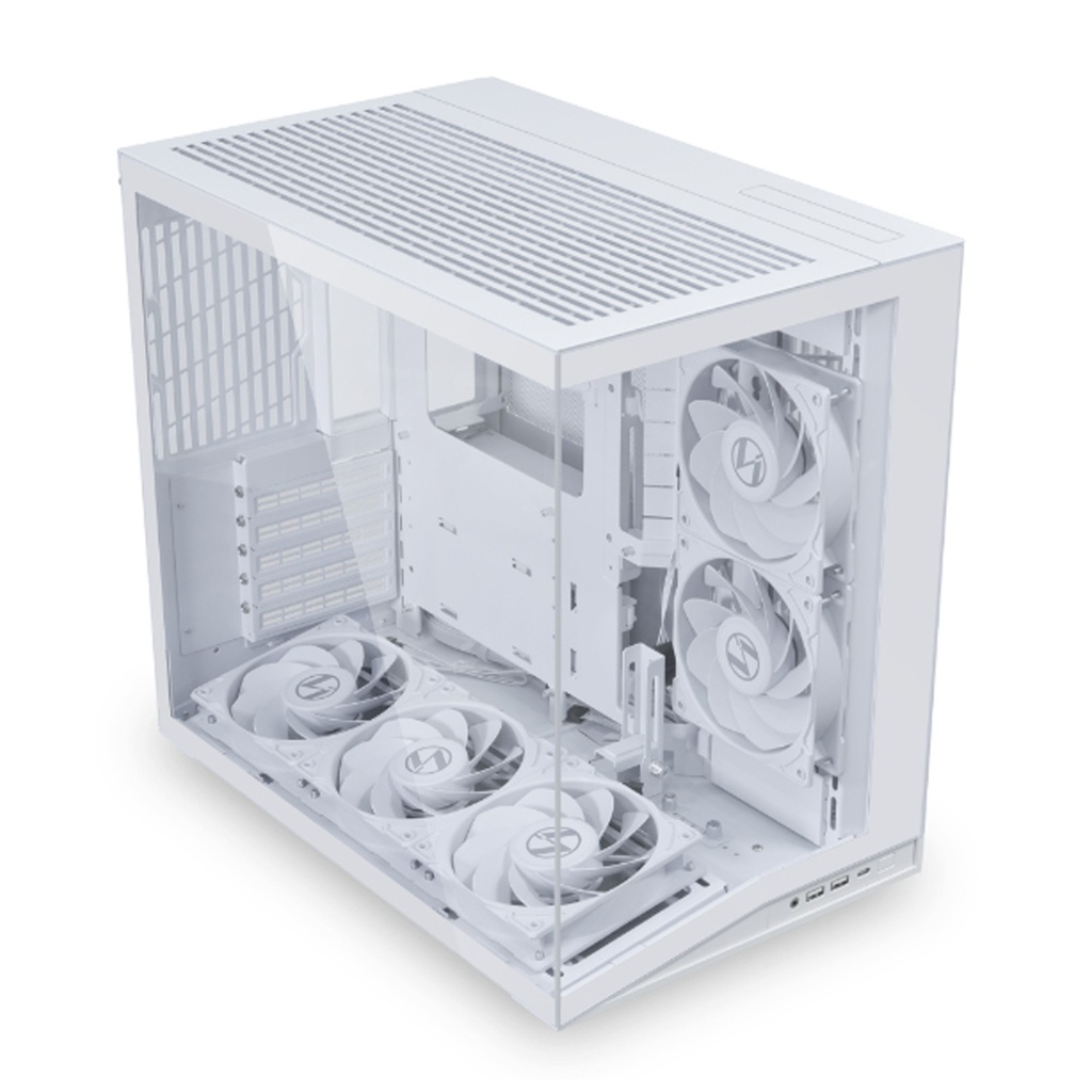 LIAN LI O11 Dynamic Mini V2 ATX Mid Tower Gaming Case (Fans Not Included) - White