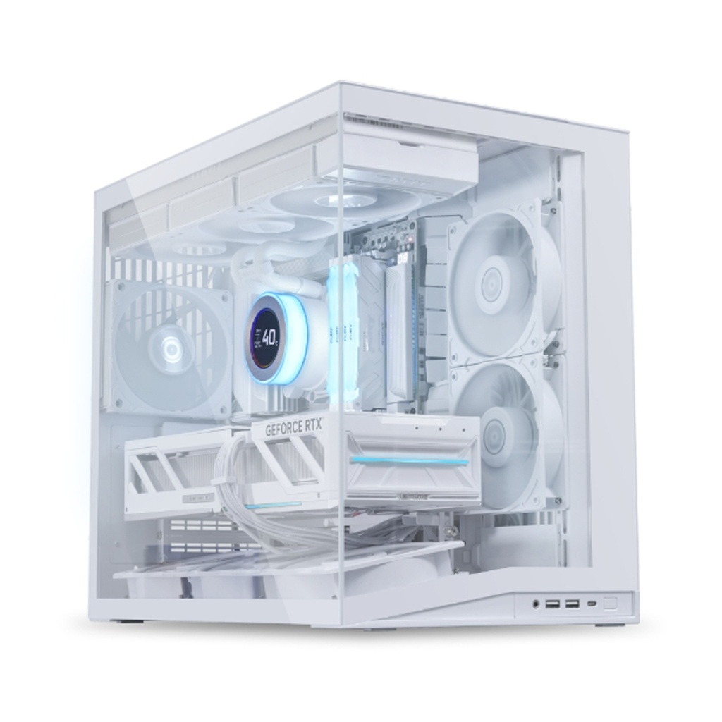 LIAN LI O11 Dynamic Mini V2 ATX Mid Tower Gaming Case (Fans Not Included) - White