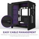 NZXT H9 Flow RGB+ Large Dual-Chamber ATX Mid-Tower Airflow Two Panel Front & Left Side Tempered Glass Case with 7 RGB Fans-Black
