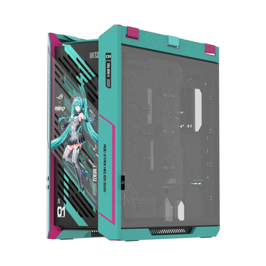 Asus ROG Strix Helios II Hatsune Miku Edition E-ATX Mid Tower Gaming Case (4 Fans Included)