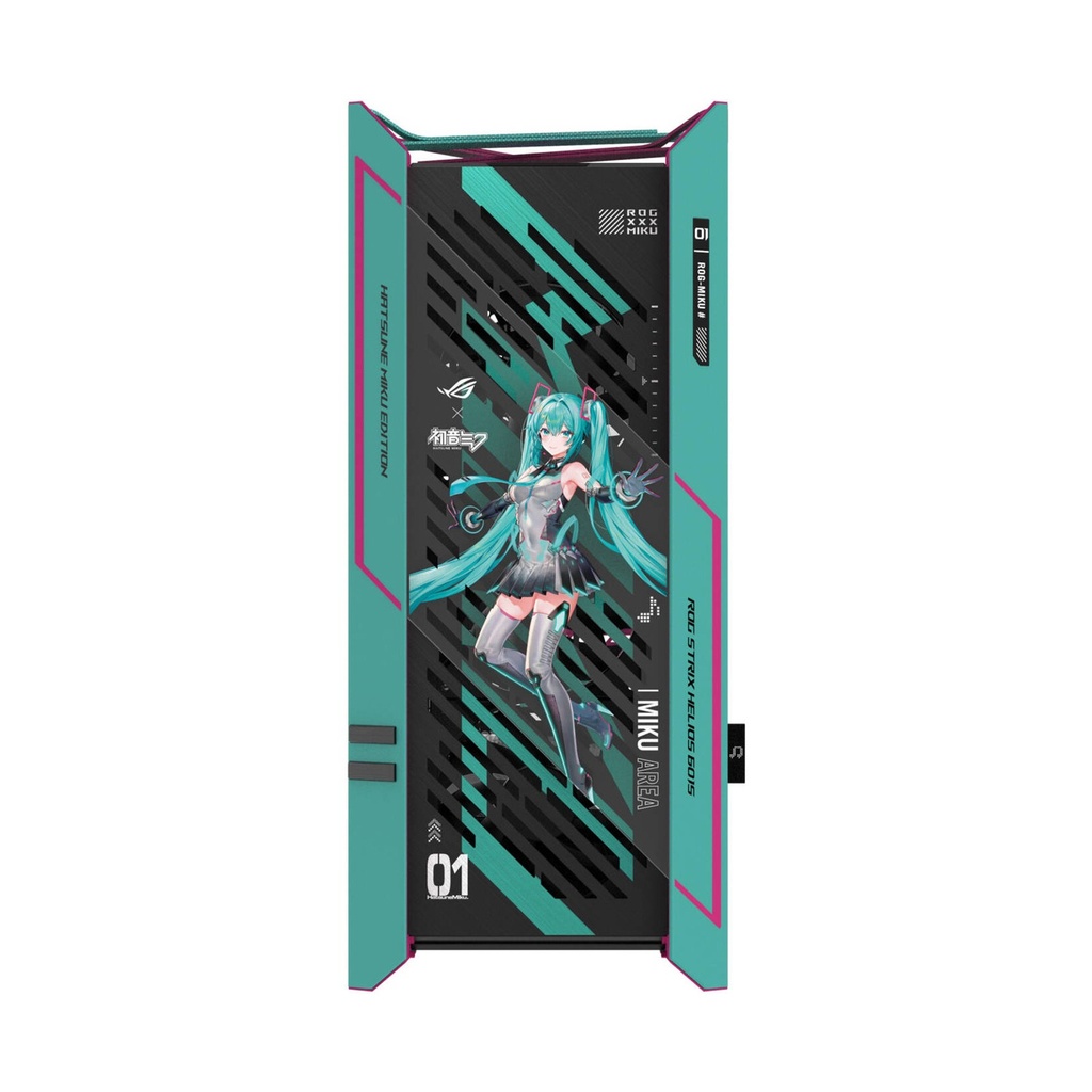 Asus ROG Strix Helios II Hatsune Miku Edition E-ATX Mid Tower Gaming Case (4 Fans Included)