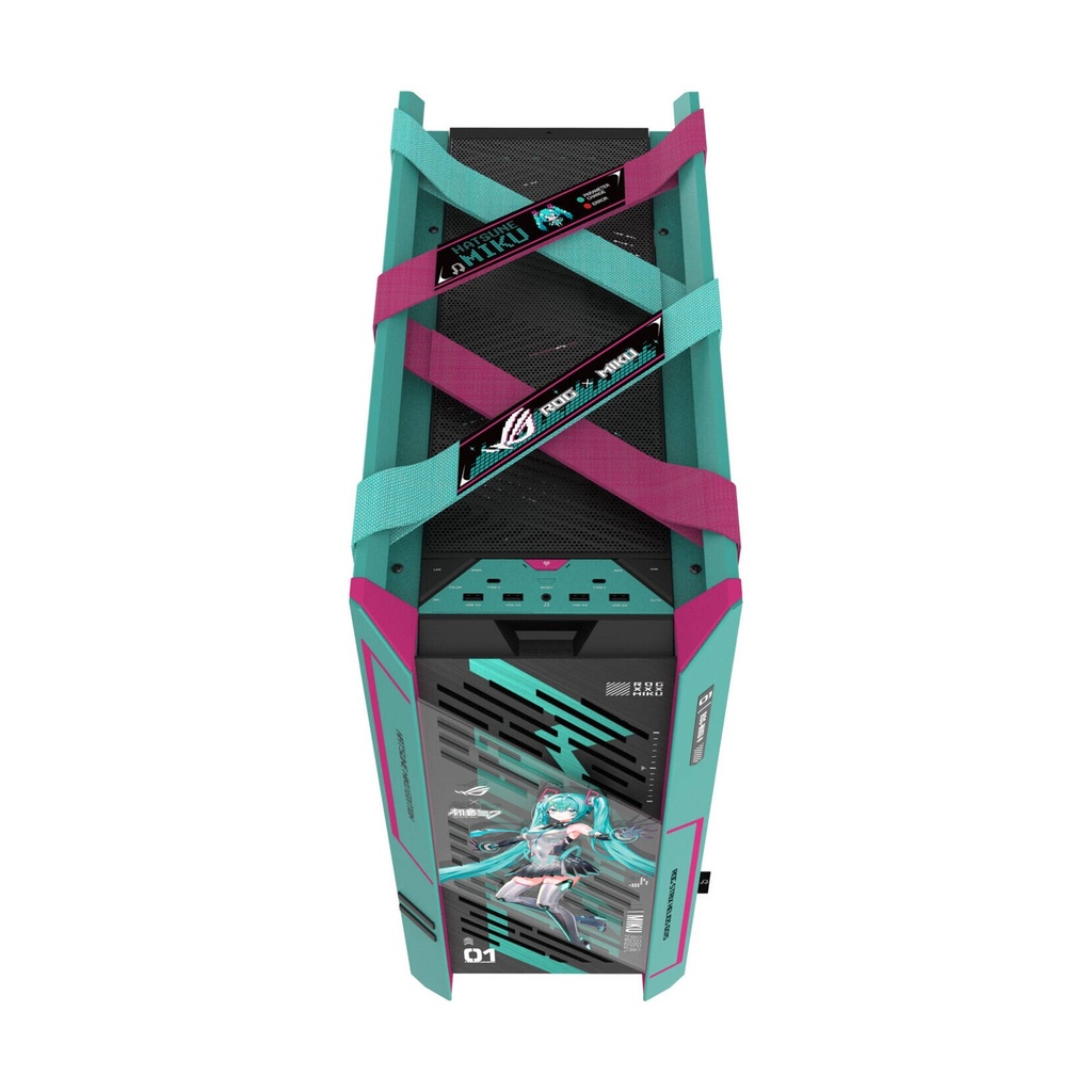 Asus ROG Strix Helios II Hatsune Miku Edition E-ATX Mid Tower Gaming Case (4 Fans Included)