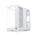 Xigmatek Pano II Arctic ATX Three Panel Front Top & Left Side Tempered Glass Case With 8 ARGB Fans-White