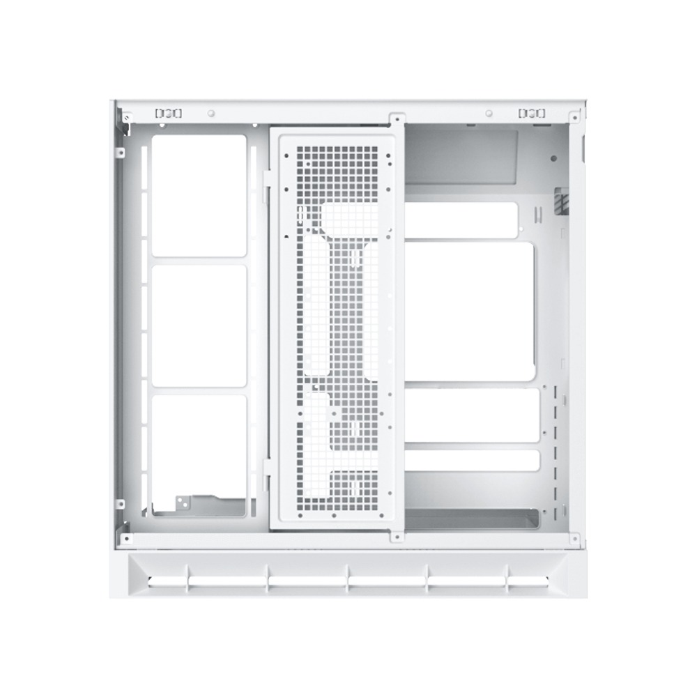 Xigmatek Pano II Arctic ATX Three Panel Front Top & Left Side Tempered Glass Case With 8 ARGB Fans-White