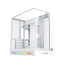 Xigmatek Pano II Arctic ATX Three Panel Front Top & Left Side Tempered Glass Case With 8 ARGB Fans-White