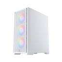 Xigmatek Gaming X II Arctic ATX Left Side Tempered Glass Panel Case with 4 ARGB Fans - White