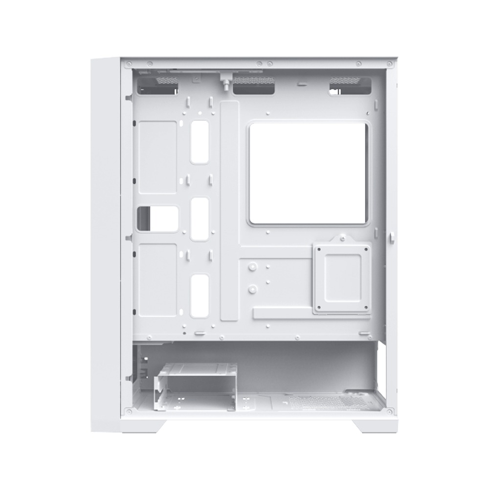 Xigmatek Gaming X II Arctic ATX Left Side Tempered Glass Panel Case with 4 ARGB Fans - White