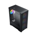 Xigmatek Gaming X II ATX Left Side Tempered Glass Panel Case with 4 ARGB Fans - Black