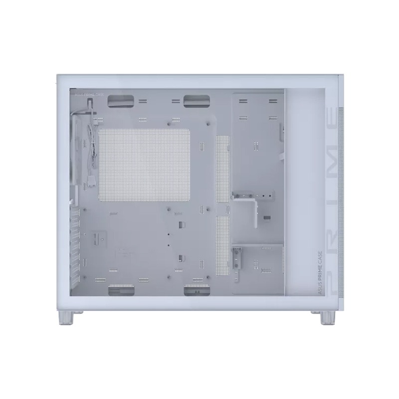 Asus Prime AP303 Mid Tower Mesh Steel Tempered Glass ABS Plastic Case With 1 Fans - White