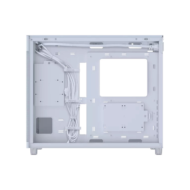 Asus Prime AP303 Mid Tower Mesh Steel Tempered Glass ABS Plastic Case With 1 Fans - White