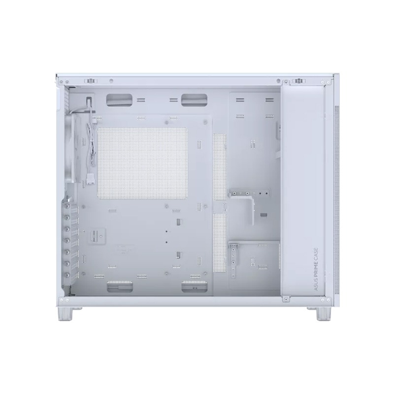 Asus Prime AP303 Mid Tower Mesh Steel Tempered Glass ABS Plastic Case With 1 Fans - White