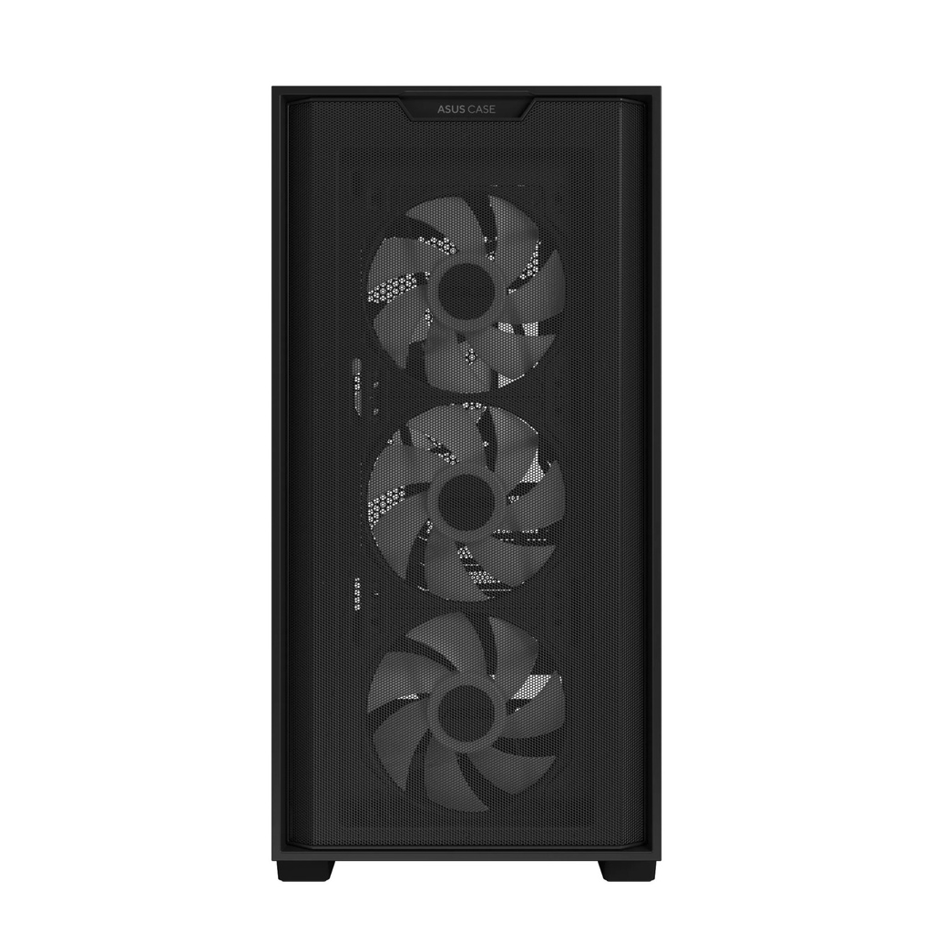 Asus A21 Plus Micro ATX Tower Case, Tempered Glass Side Panel, 360MM Radiator Support, 4 ARGB Fans - Black