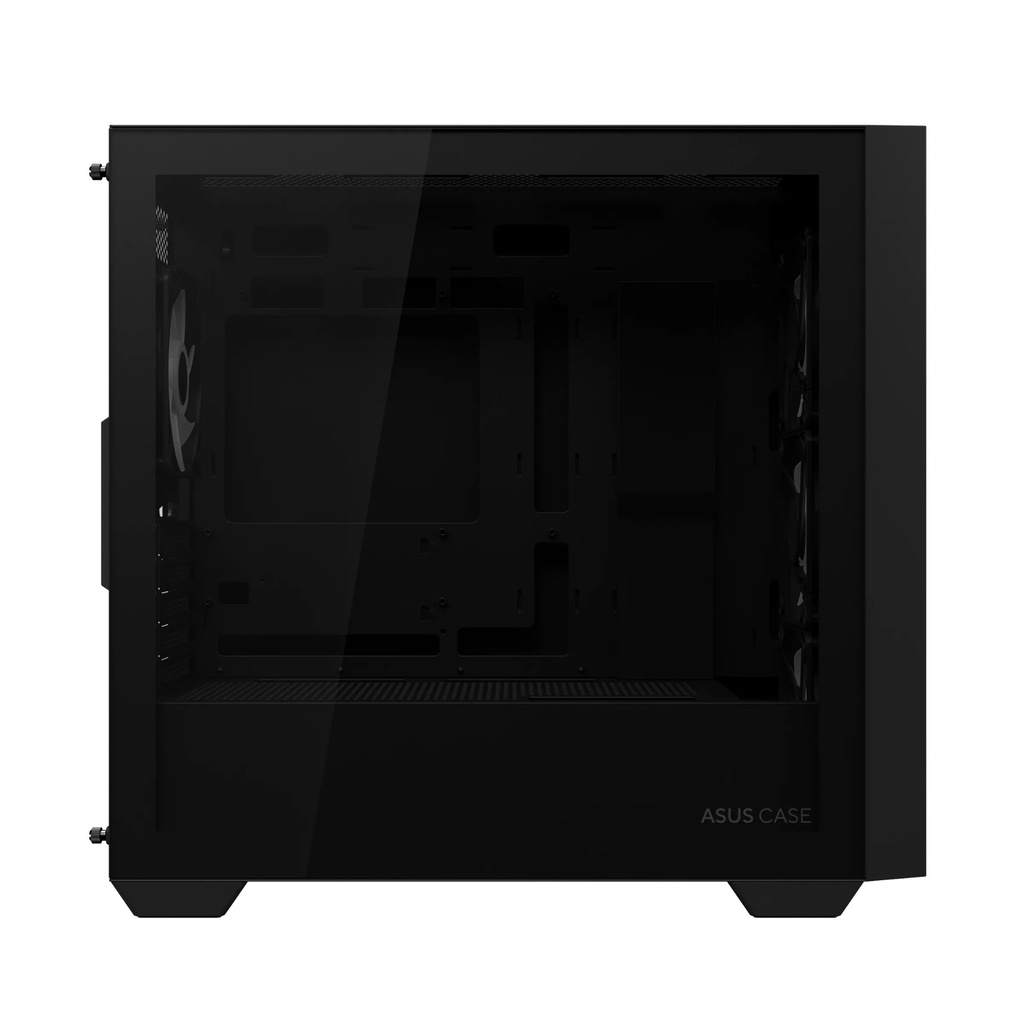 Asus A21 Plus Micro ATX Tower Case, Tempered Glass Side Panel, 360MM Radiator Support, 4 ARGB Fans - Black