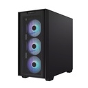 Asus A21 Plus Micro ATX Tower Case, Tempered Glass Side Panel, 360MM Radiator Support, 4 ARGB Fans - Black