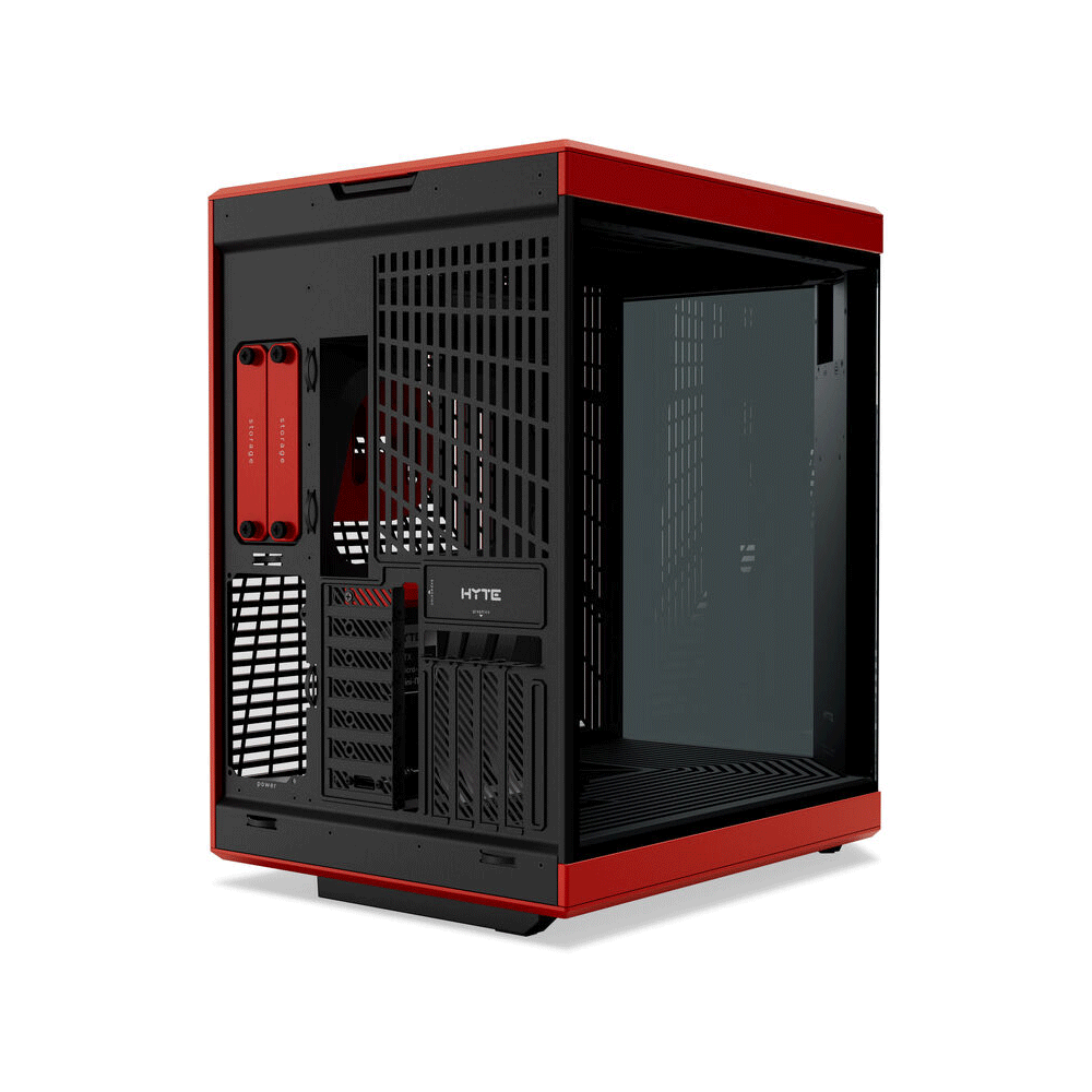 HYTE Y70 TOUCH INFINITE - 14.5 Inch lntegrated IPS Touchscreen ATX Case - Black Cherry