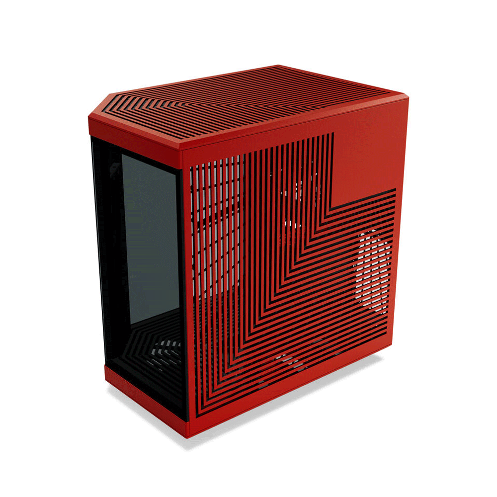 HYTE Y70 TOUCH INFINITE - 14.5 Inch lntegrated IPS Touchscreen ATX Case - Black Cherry