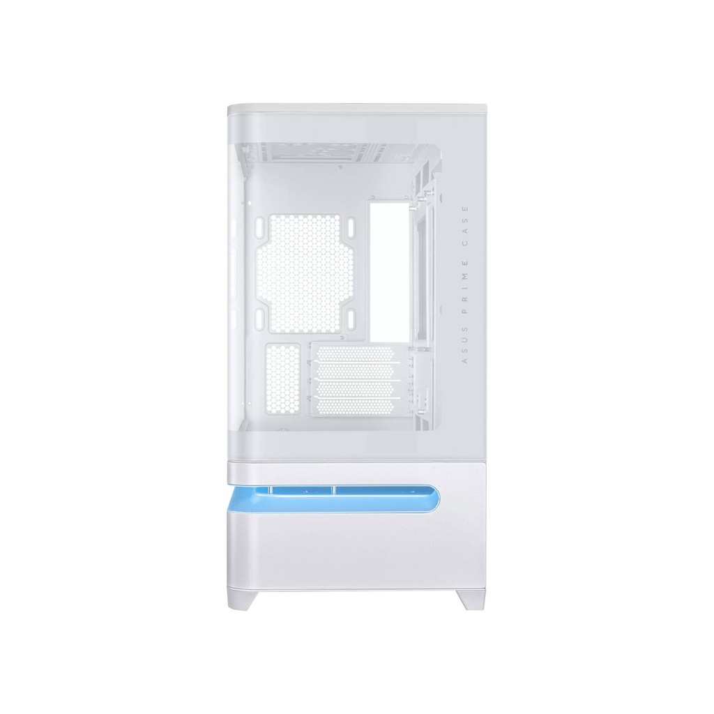 Asus Prime AP202 Mid Tower Fornt & Left Side Tempered Glass Panel Case With 3 ARGB Fans - White