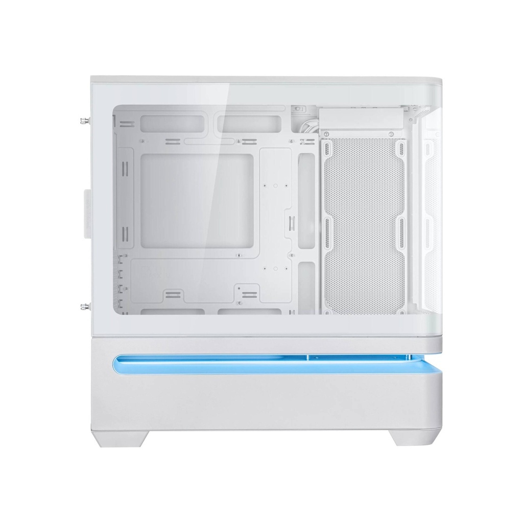 Asus Prime AP202 Mid Tower Fornt & Left Side Tempered Glass Panel Case With 3 ARGB Fans - White
