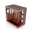 Thermaltake View 380 XL TG Mid Tower Two Panel Front & Left Side Tempered Glass Case with 4 ARGB Fans-Gravel Sand