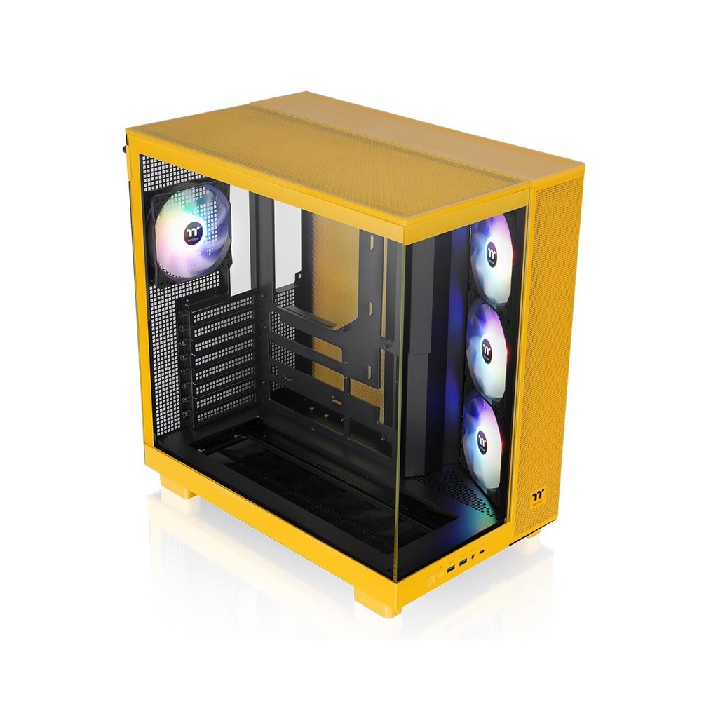 Thermaltake View 380 XL TG Mid Tower Two Panel Front & Left Side Tempered Glass Case with 4 ARGB Fans - Bumblebee