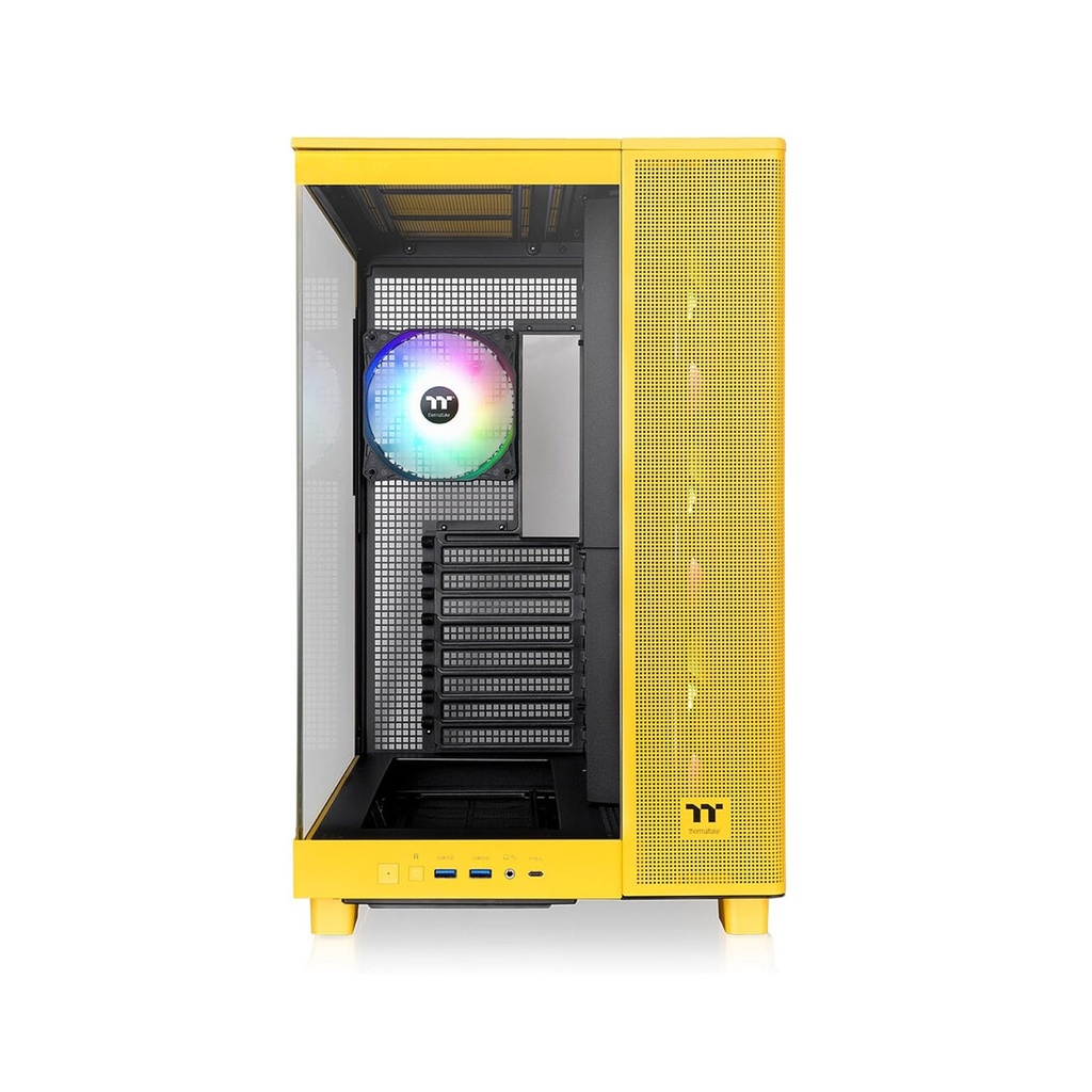 Thermaltake View 380 XL TG Mid Tower Two Panel Front & Left Side Tempered Glass Case with 4 ARGB Fans - Bumblebee