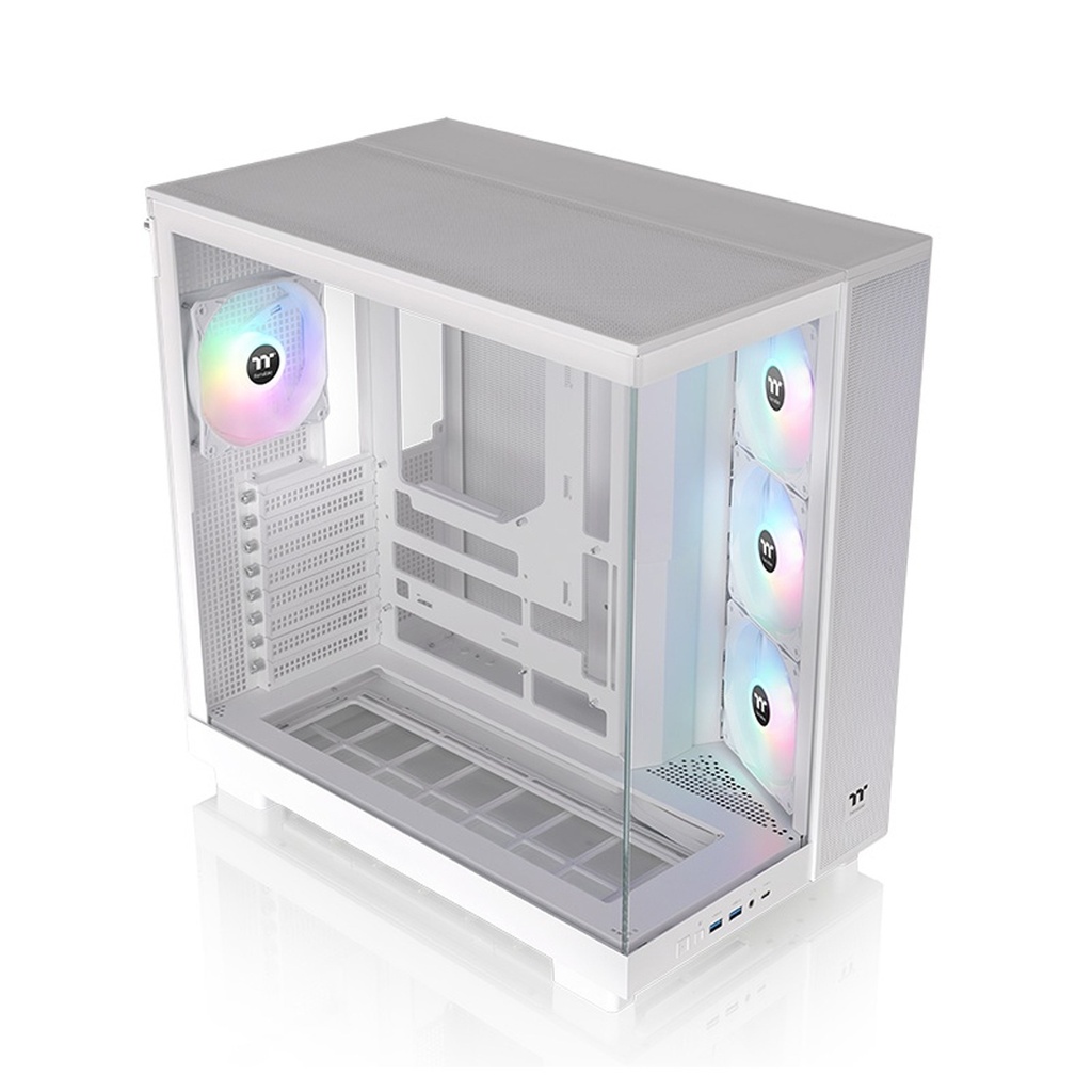 Thermaltake View 380 XL TG Mid Tower Two Panel Front & Left Side Tempered Glass Case with 4 ARGB Fans - White