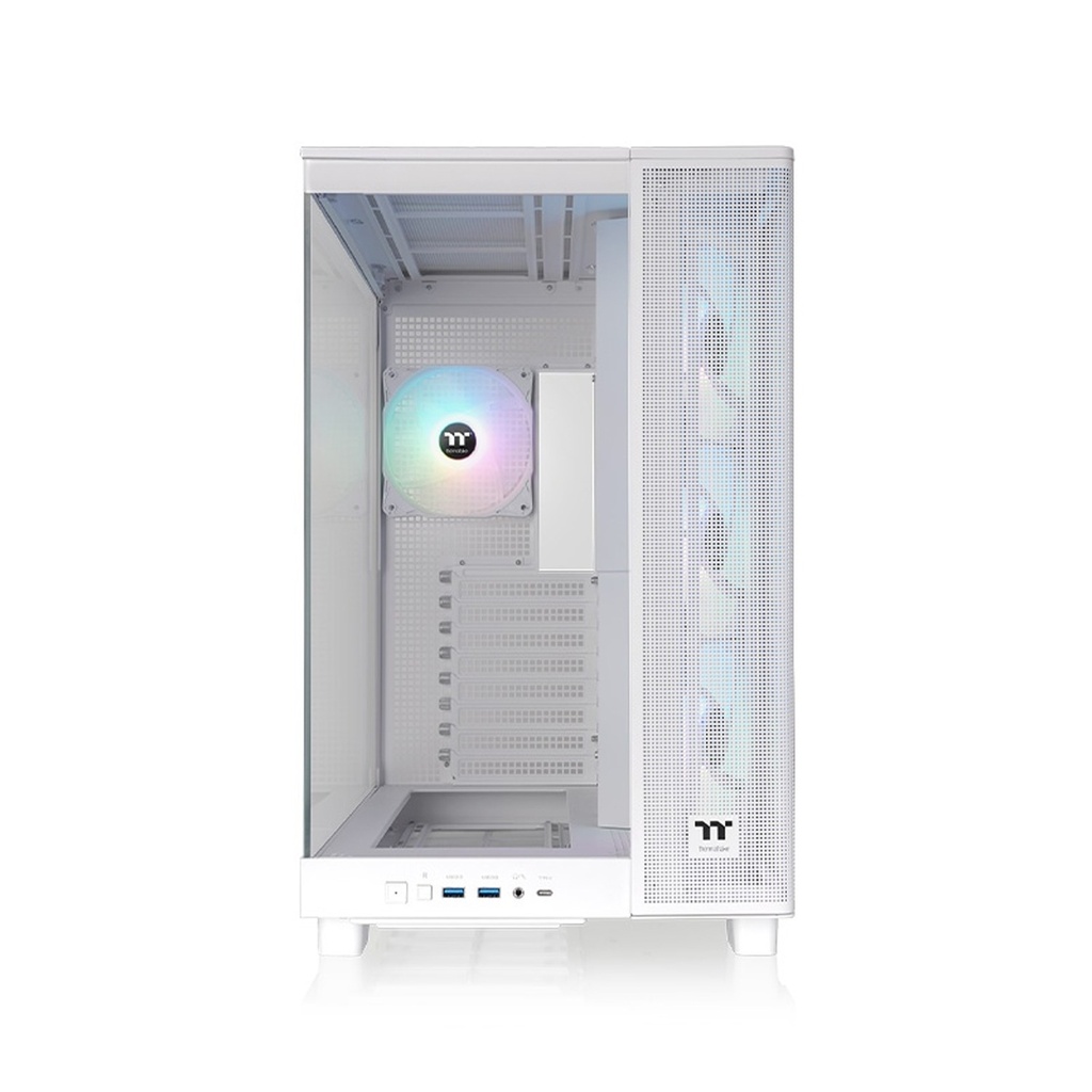 Thermaltake View 380 XL TG Mid Tower Two Panel Front & Left Side Tempered Glass Case with 4 ARGB Fans - White