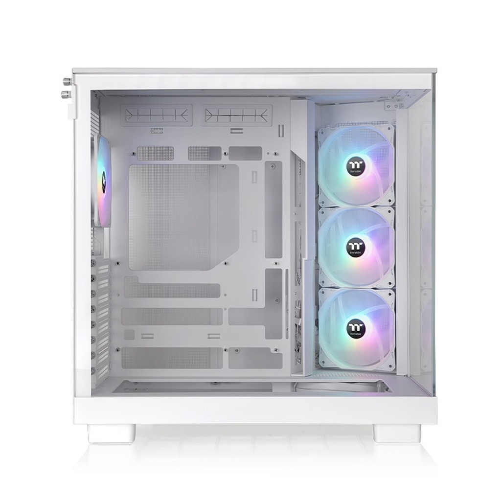Thermaltake View 380 XL TG Mid Tower Two Panel Front & Left Side Tempered Glass Case with 4 ARGB Fans - White