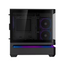 Asus Prime AP202 Mid Tower Fornt & Left Side Tempered Glass Panel Case With 3 ARGB Fans-Black