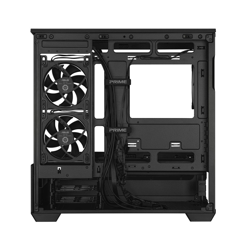 Asus Prime AP202 Mid Tower Fornt & Left Side Tempered Glass Panel Case With 3 ARGB Fans-Black