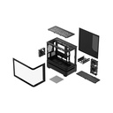 Asus Prime AP202 Mid Tower Fornt & Left Side Tempered Glass Panel Case With 3 ARGB Fans-Black
